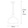 Opviq Lámpara de Araña MR - 994 Amarilla Metal 30 cm Diámetro, 117 cm Altura, E27 40W